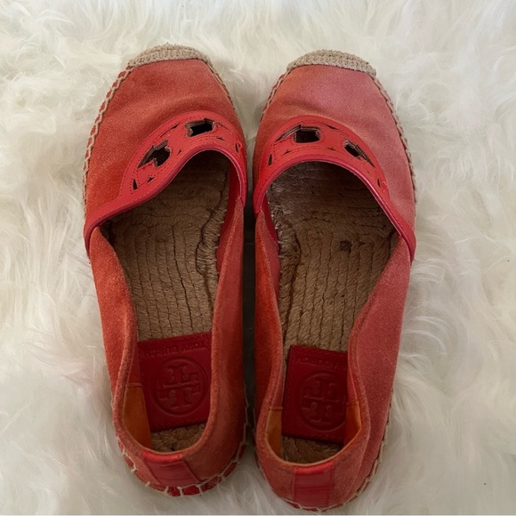 Tory Burch Women Sidney Leather Slip On Espadrilles 5M - Picture 6 of 12